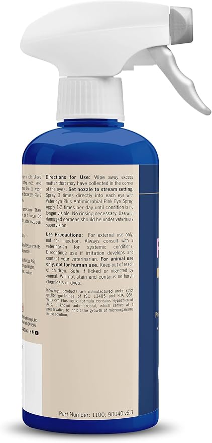 Vetericyn Plus Livestock Pink Eye Spray 16oz