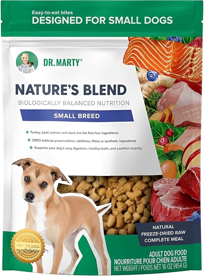 Dr. Marty Nature's Blend Adult Small Breed Freeze-Dried Raw Dog Food 16 oz