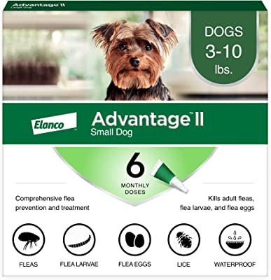 Advantage II Green 6 pack- Dogs 10 Lbs & under