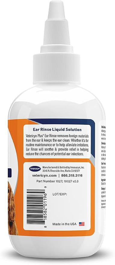 Vetericyn Plus Dog Ear Rinse 3oz for Dogs, Cats, Rabbits, and all animal's ear problems 3oz