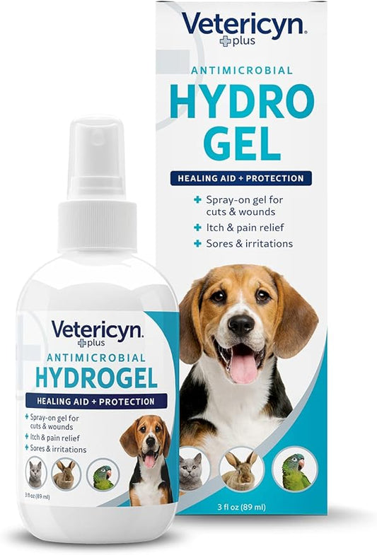 Vetericyn Plus Hydrogel Spray for animals, Wound & Skin Care Gel, 3 oz