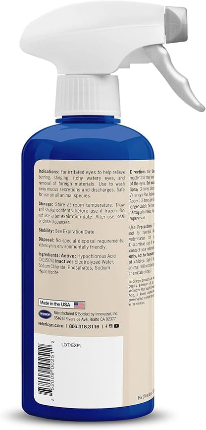 Vetericyn Plus Livestock Pink Eye Spray 16oz