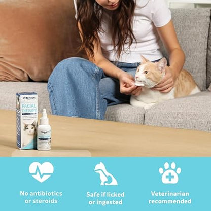 Vetericyn Plus Feline Facial Therapy, Cat Acne Chin Cleanser, 2 oz
