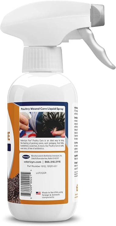 Vetericyn Plus Poultry Wound Care Spray, Healing Aid & Skin Repair, 8 oz