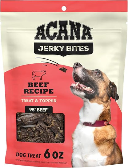 ACANA Jerky Bites Dog Treats Beef Recipe 6oz Bag