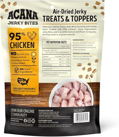 ACANA Jerky Bites Dog Treats Poultry Recipe 6oz Bag