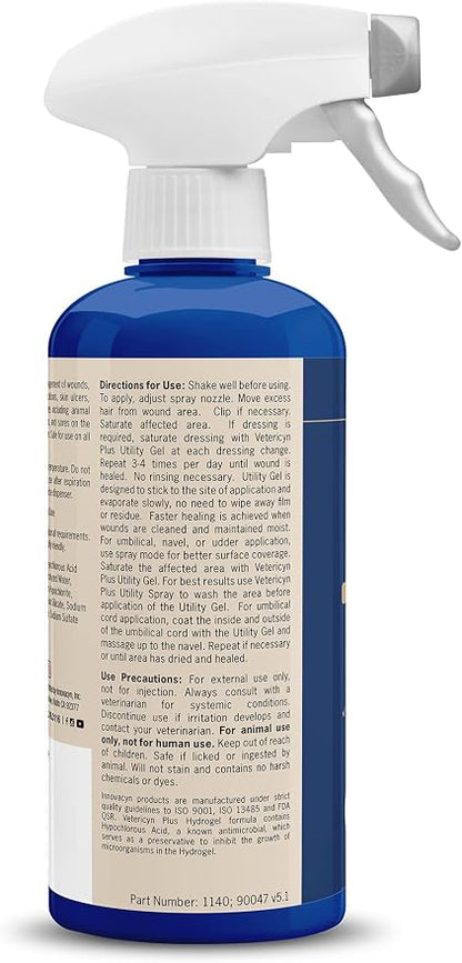 Vetericyn Plus Livestock Utility Gel Spray 16oz