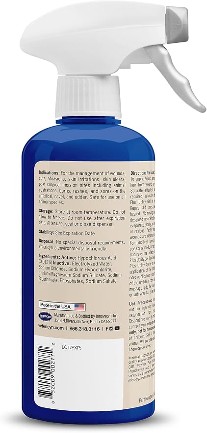 Vetericyn Plus Livestock Utility Gel Spray 16oz