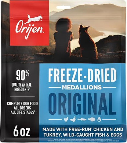 ORIJEN WHOLEPREY Freeze Dried Dog Food & Topper Original 6oz Bag