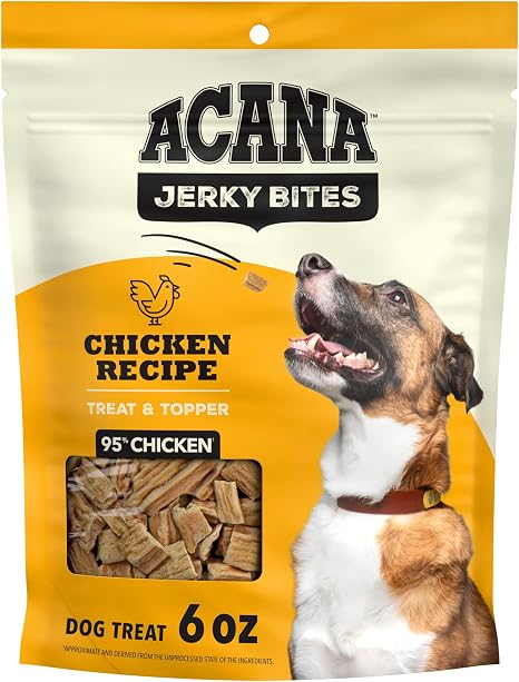 ACANA Jerky Bites Dog Treats Poultry Recipe 6oz Bag