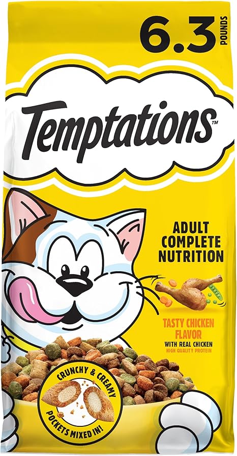 Temptations Tasty Chicken Flavor Adult Dry Cat Food, 6.3 lb. Bag
