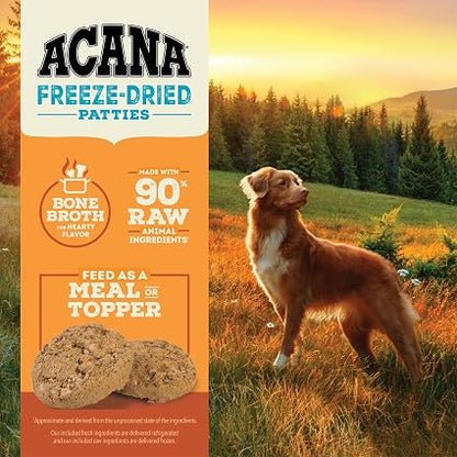 ACANA Freeze Dried Dog Food & Topper Free-Run Turkey Patties 14oz Bag