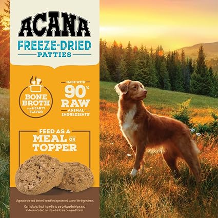 ACANA Freeze Dried Dog Food & Topper Free-Run Chicken Patties 14oz Bag