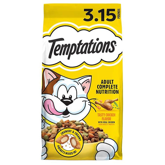 Temptations Tasty Chicken Flavor Adult Dry Cat Food, 3.15 lb. Bag