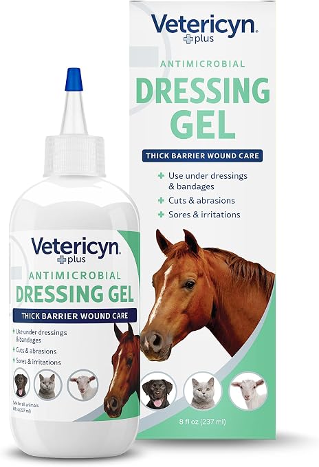 Vetericyn Plus Wound Dressing Gel for Animals, Dogs, Cats, and Horses, 16oz