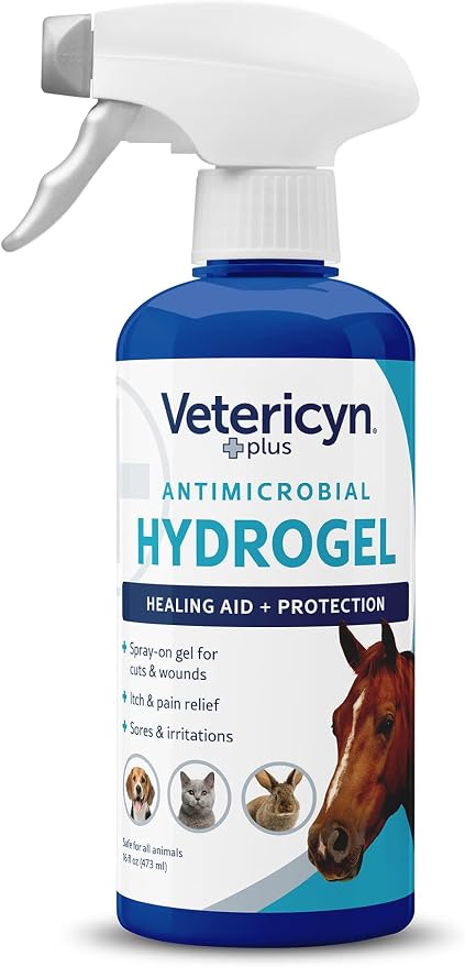 Vetericyn Plus Hydrogel Spray for All Animals, Wound & Skin Care Gel, 16 oz