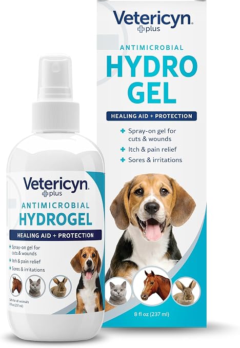 Vetericyn Plus Hydrogel Spray for Dogs, Wound & Skin Care Gel, 8 oz