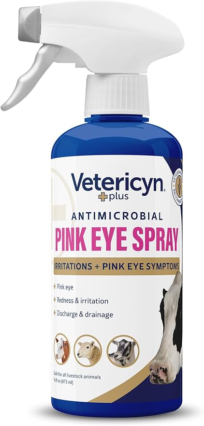 Vetericyn Plus Livestock Pink Eye Spray 16oz