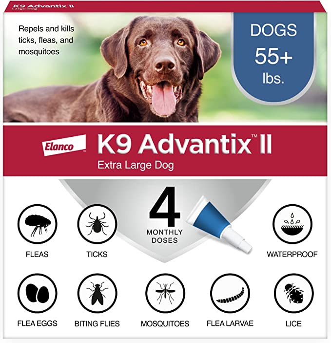 K9 Advantix II for Dogs over 55 pounds (Blue 4 Pack)