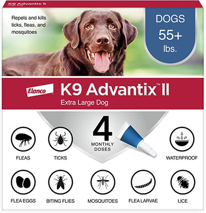 K9 Advantix II for Dogs over 55 pounds (Blue 4 Pack)