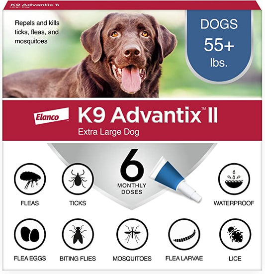 K9 Advantix II for Dogs over 55 pounds (Blue 6 Pack)
