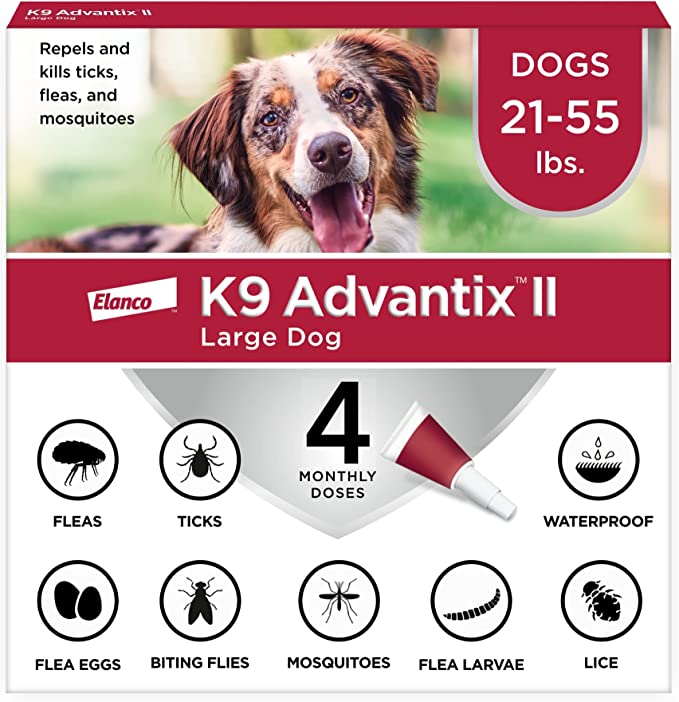 K9 Advantix II for Dogs 21 to 55 pounds (Red 4 Pack)