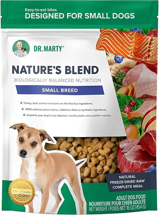 Dr. Marty Nature's Blend Adult Small Breed Freeze-Dried Raw Dog Food 16 oz
