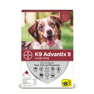 K9 Advantix II  Red 21 - 55 pounds - 12 pack