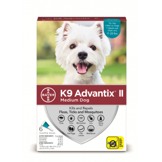 K9 Advantix II Teal 11 - 20 pounds - 12 pack
