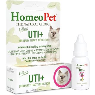 HomeoPet Feline UTI Plus Urinary-Tract Relief, Urinary-Tract Support for Cats, 15