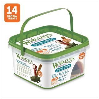 WHIMZEES by Wellness Variety Box: All Natural Dental Chews for Dogs Large, 14 Count 