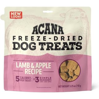 ACANA Freeze Dried Dog Treats, Limited Ingredient Grain Free Lamb & Apple Recipe, 3.25oz