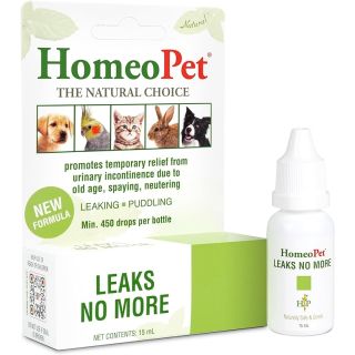 HomeoPet Leaks No More, Urinary Incontinence Relief for Pets, Safe and Natural Incontinence Medicine, 15ml