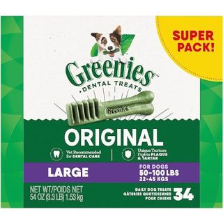 GREENIES Large Natural Dental Care Dog Treats, 54 oz. Pack (54 Treats)