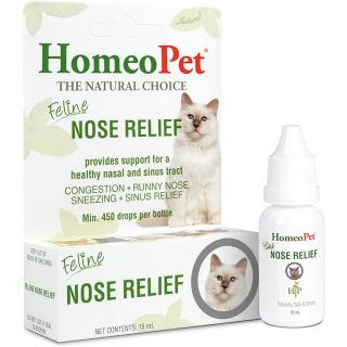 HomeoPet Feline Nose Relief, Natural Nasal and Sinus Medicine for Cats, Pet Medicine, 15