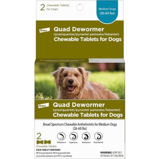 Elanco Quad Dewormer 2 ct. Medium Dogs (26-60 lbs.)