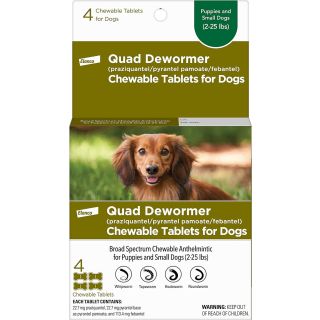 Elanco Quad Dewormer 4 ct. Small Dogs (2-25 lbs.) 