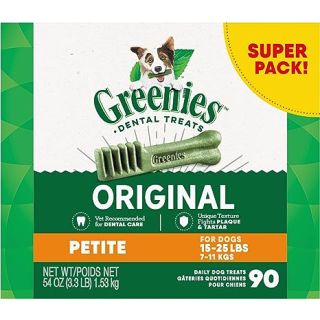 GREENIES Petite Natural Dental Care Dog Treats, 54 oz. Pack (54 Treats)