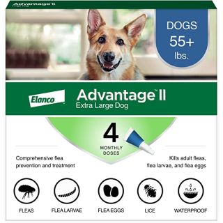 Advantage II Blue 4 pack- Dogs over 55 pounds