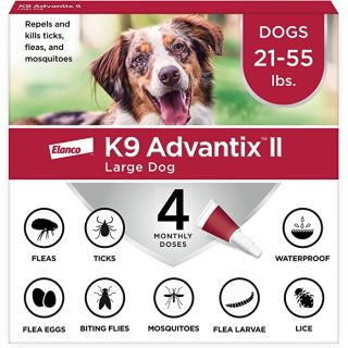 K9 Advantix II for Dogs 21 to 55 pounds (Red 4 Pack)