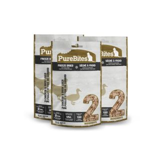 Freeze Dried Cat Treats, Chicken & Duck Liver, 1.12oz 3 pack