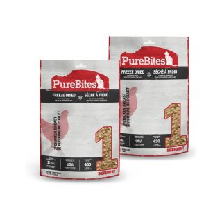 PureBites Freeze Dried Cat Treats, Chicken, 156g | 5.5oz, Jumbo Size 2 Pack