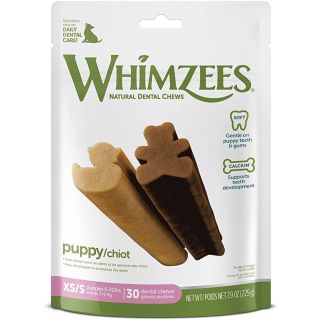 Whimzees Natural Dental Chews Puppy s/xs Brushzees 30  Dental Chews