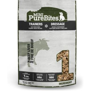 PureBites Mini Beef Freeze Dried Dog Treats, 1 Ingredient, Made in USA, 9.5oz