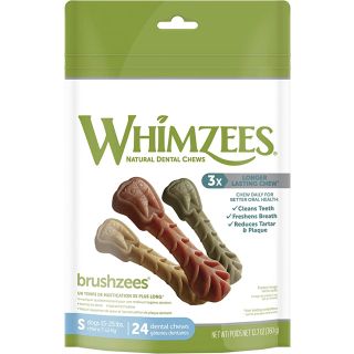 Whimzees Natural Dental Chews Small Brushzees 24 Small Dental Chews