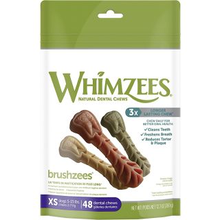 Whimzees Natural Dental Chews Puppy Extra Small Brushzees 30 Extra Small Dental Chews