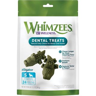 Whimzees Natural Dental Chews Alligator 24 pack