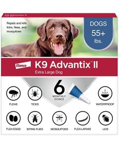 K9 Advantix II for Dogs over 55 pounds (Blue 6 Pack)