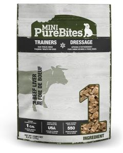 PureBites Mini Beef Freeze Dried Dog Treats, 1 Ingredient, Made in USA, 9.5oz