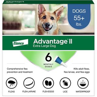 Advantage II Blue 6 pack Dogs over 55 Lbs